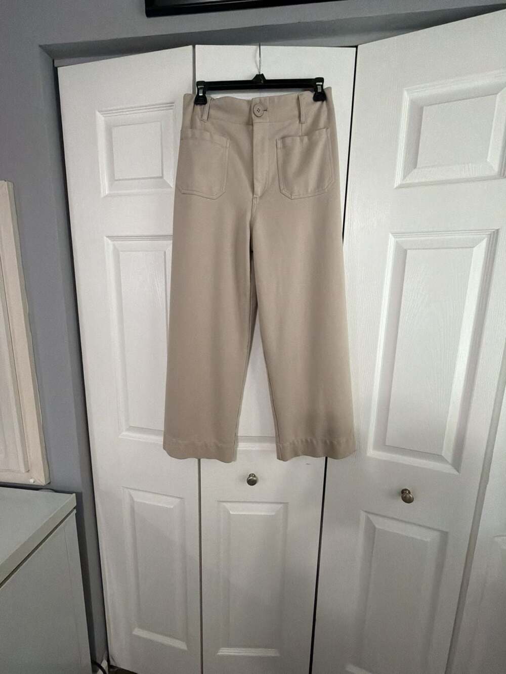 Jones New York Wide Leg Patch Pocket Pants Size 6 Tan